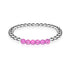 Heureux | Argent | Violet Turquoise | Bracelet d'expression de pierres précieuses